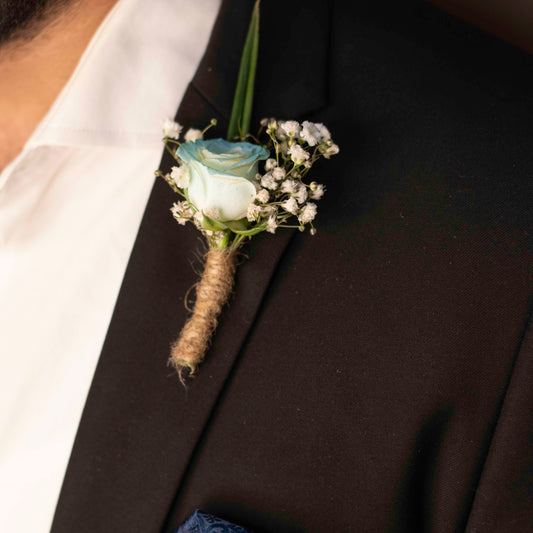 Blue Shaded Boutonniere