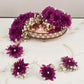 Purple Floral Jewelry Set