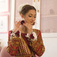 Maroon and White Floral Jewelry Set